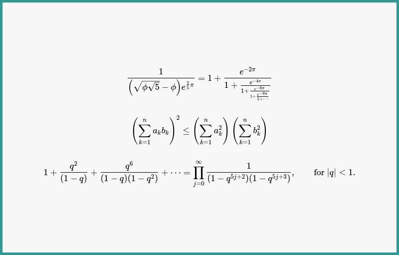 Screenshot shows mathematical notations with KaTeX