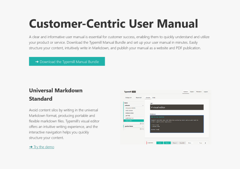 Screenshot user manuals